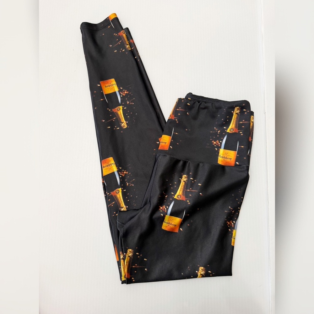 Goldsheep Champagne Print Leggings - S